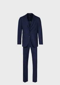 Paul Stuart Blazers & Jackets|Suits & Tuxedos^All Year Wool Pinstripe Suit Navy