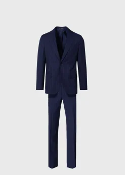 Paul Stuart Blazers & Jackets|Suits & Tuxedos^All Year Wool Stripe Suit Navy