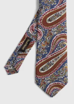 Paul Stuart Ties^Allover Summer Paisley Tie Blue