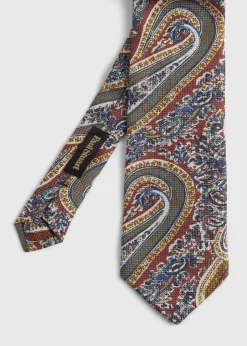 Paul Stuart Ties^Allover Summer Paisley Tie Rust