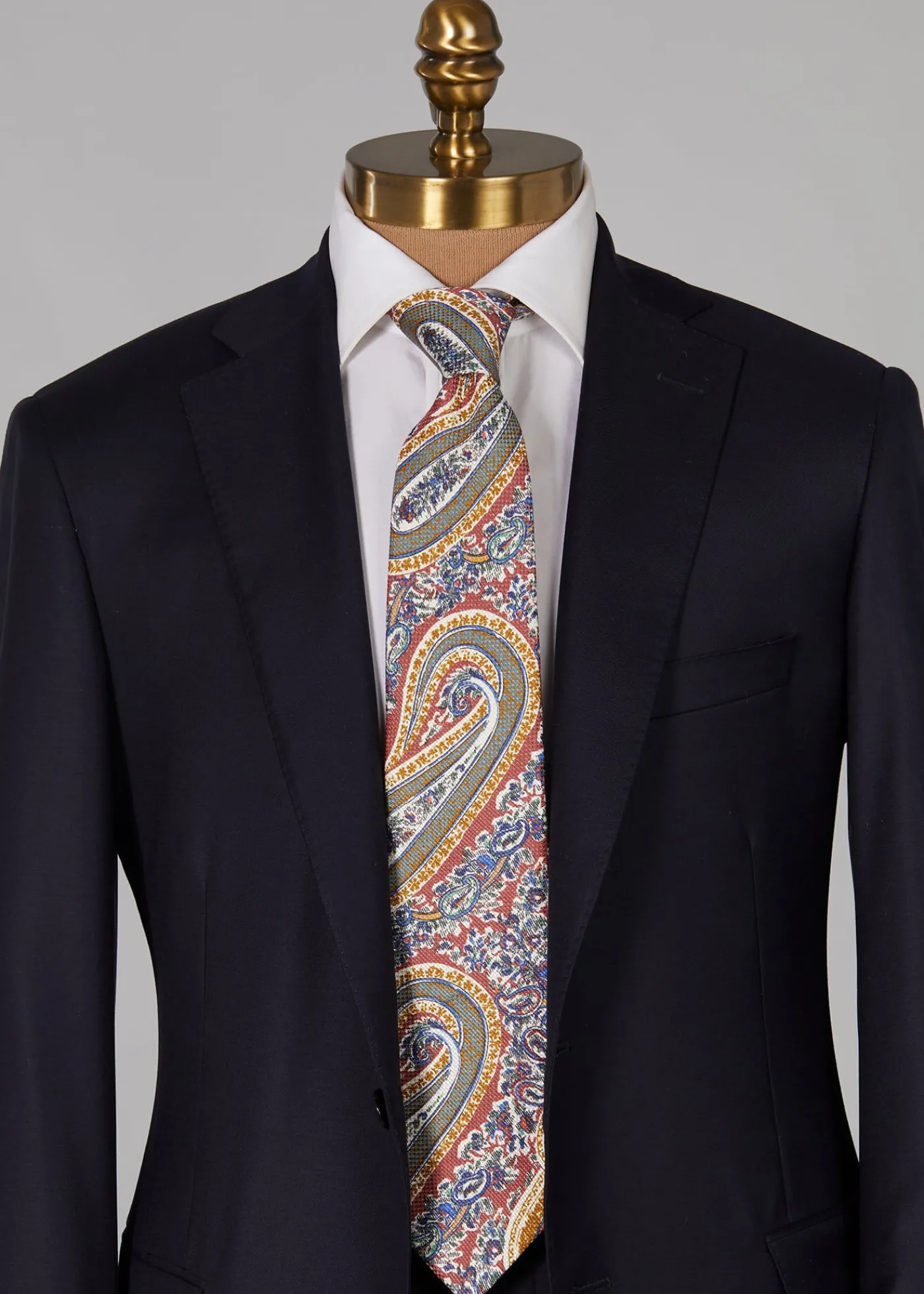 Paul Stuart Ties^Allover Summer Paisley Tie Rust