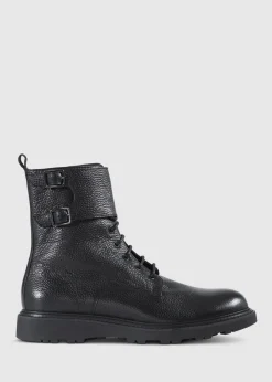Paul Stuart Boots^Barton Leather Lace-Up Boot Black
