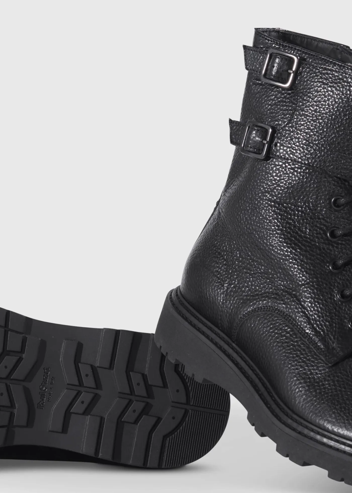 Paul Stuart Boots^Barton Leather Lace-Up Boot Black