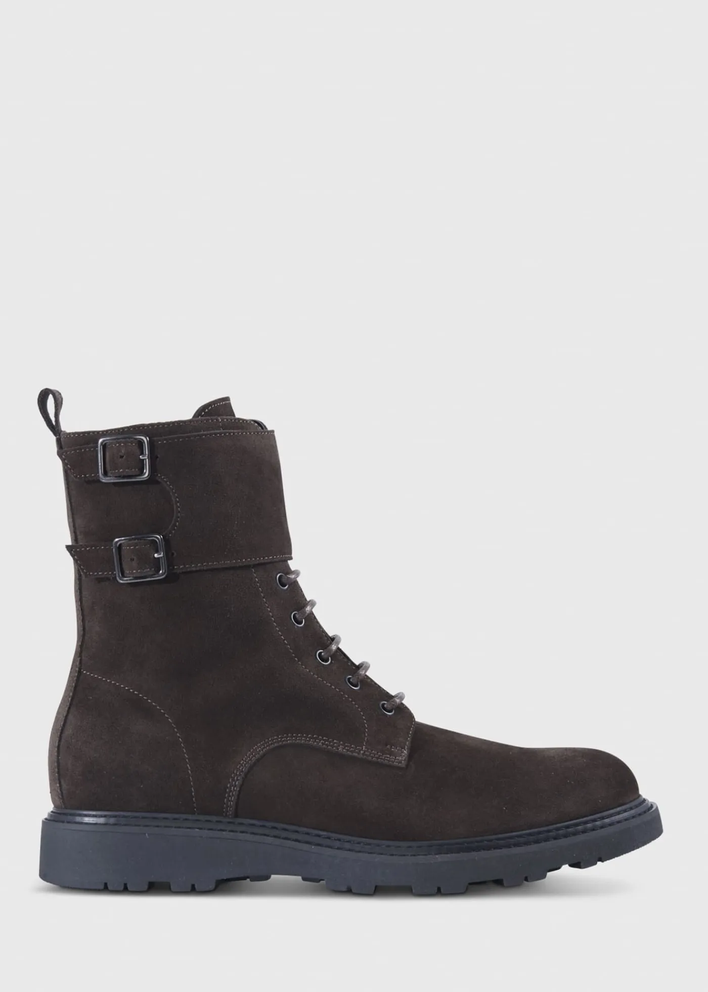 Paul Stuart Boots^Barton Suede Lace-Up Boot Dark Brown