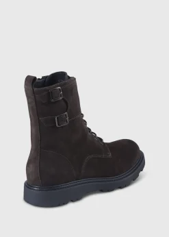 Paul Stuart Boots^Barton Suede Lace-Up Boot Dark Brown