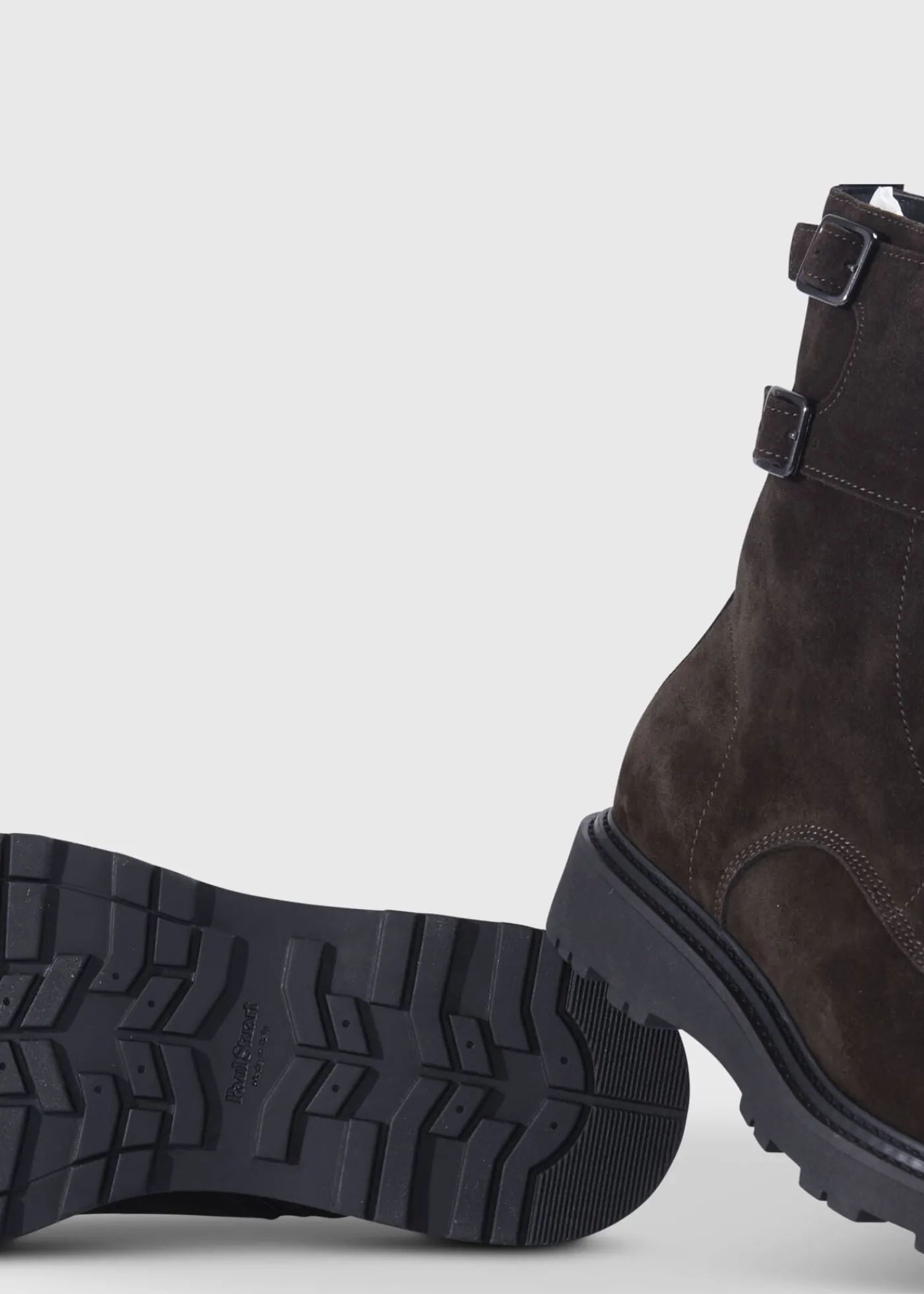 Paul Stuart Boots^Barton Suede Lace-Up Boot Dark Brown