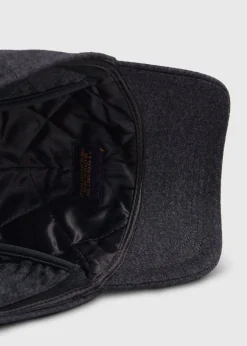 Paul Stuart Scarves, Hats, Gloves^Baseball Cap With Ear Flaps Grey Melange