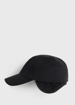 Paul Stuart Scarves, Hats, Gloves^Baseball Cap With Ear Flaps Black