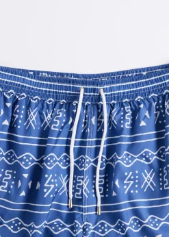 Paul Stuart Shorts & Swim Trunks^Batik Print Swim Trunk Dark Blue