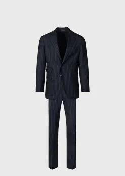 Paul Stuart Suits & Tuxedos^Bead Stripe Wool Suit Navy