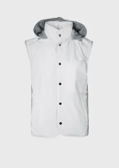 Paul Stuart Vests|Outerwear^Belsetta Vest With Removable Hood White