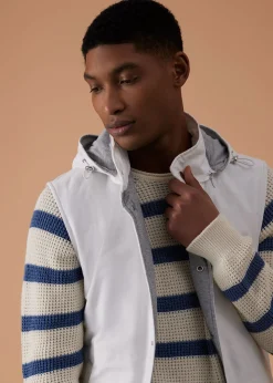 Paul Stuart Vests|Outerwear^Belsetta Vest With Removable Hood White