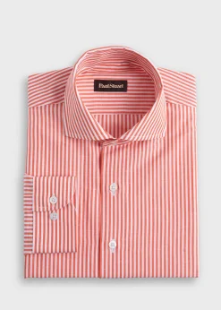 Paul Stuart Sport Shirts^Bengal Stripe Cotton & Linen Sport Shirt Orange