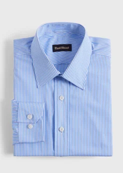 Paul Stuart Dress Shirts^Bengal Stripe Slim Fit Dress Shirt Light Blue