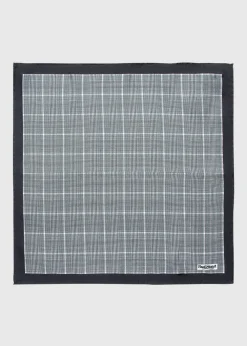 Paul Stuart Pocket Squares|Formal Shop^ & White Glen Plaid Pocket Square Black