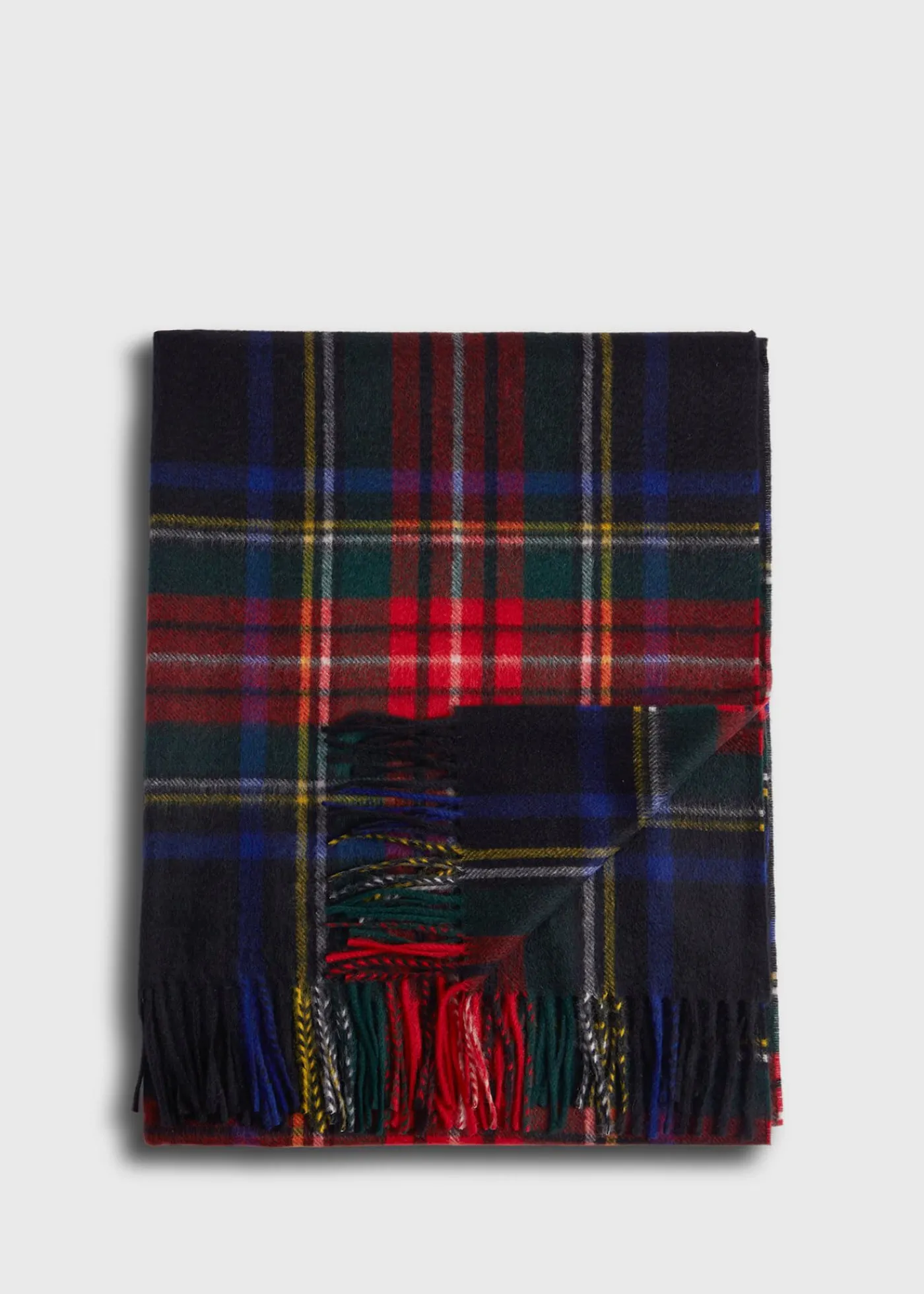 Paul Stuart Scarves, Hats, Gloves^Black Tartan Plaid Cashmere Scarf Red/Black