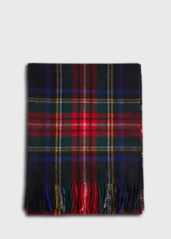 Paul Stuart Scarves, Hats, Gloves^Black Tartan Plaid Cashmere Scarf Red/Black