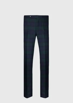 Paul Stuart Formal Shop^Black Watch Shawl Collar Suit Navy/Green