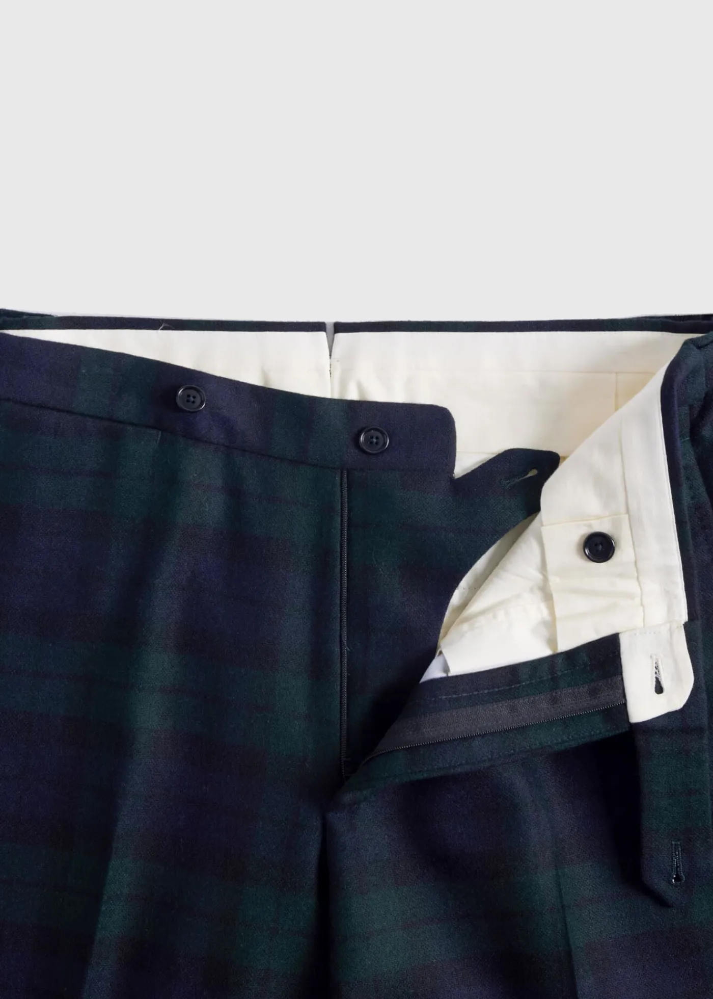 Paul Stuart Formal Shop^Black Watch Shawl Collar Suit Navy/Green