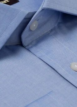 Paul Stuart Dress Shirts^ Cotton Slim Fit Dress Shirt Blue