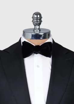 Paul Stuart Formal Shop^Blunt Edge Cotton Velvet Bow Black