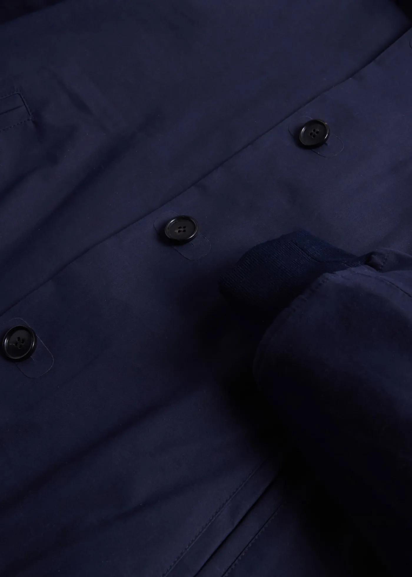 Paul Stuart Outerwear^Bonded Cotton Bomber Jacket Navy