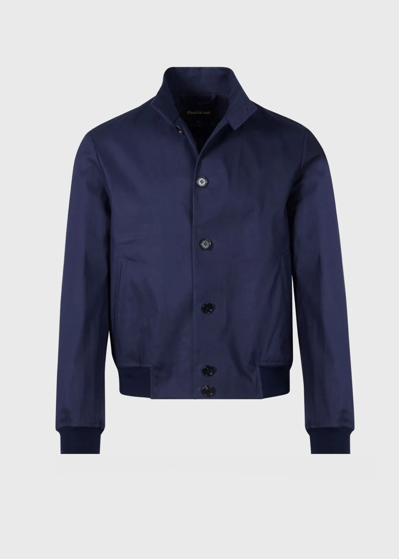 Paul Stuart Outerwear^Bonded Cotton Bomber Jacket Navy