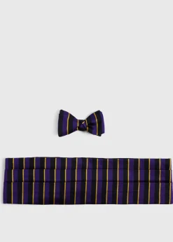 Paul Stuart Ties|Formal Shop^Bow Tie & Cummerbund Set Purple/Yellow