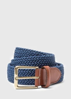 Paul Stuart Belts^Braided Stretch Nylon Belt Royal Blue
