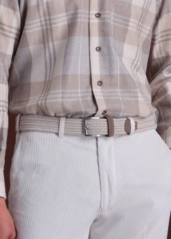 Paul Stuart Belts^Braided Wool Belt With Suede Trim Mink