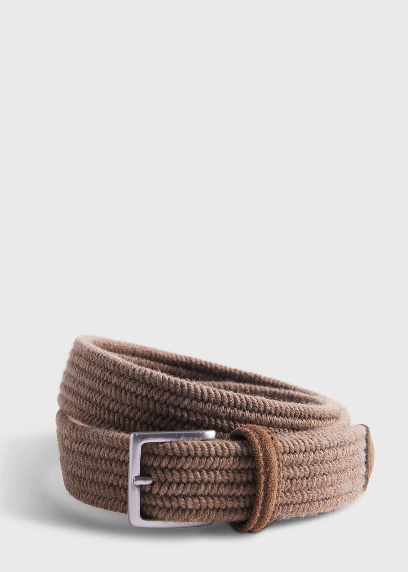 Paul Stuart Belts^Braided Wool Belt With Suede Trim Taupe