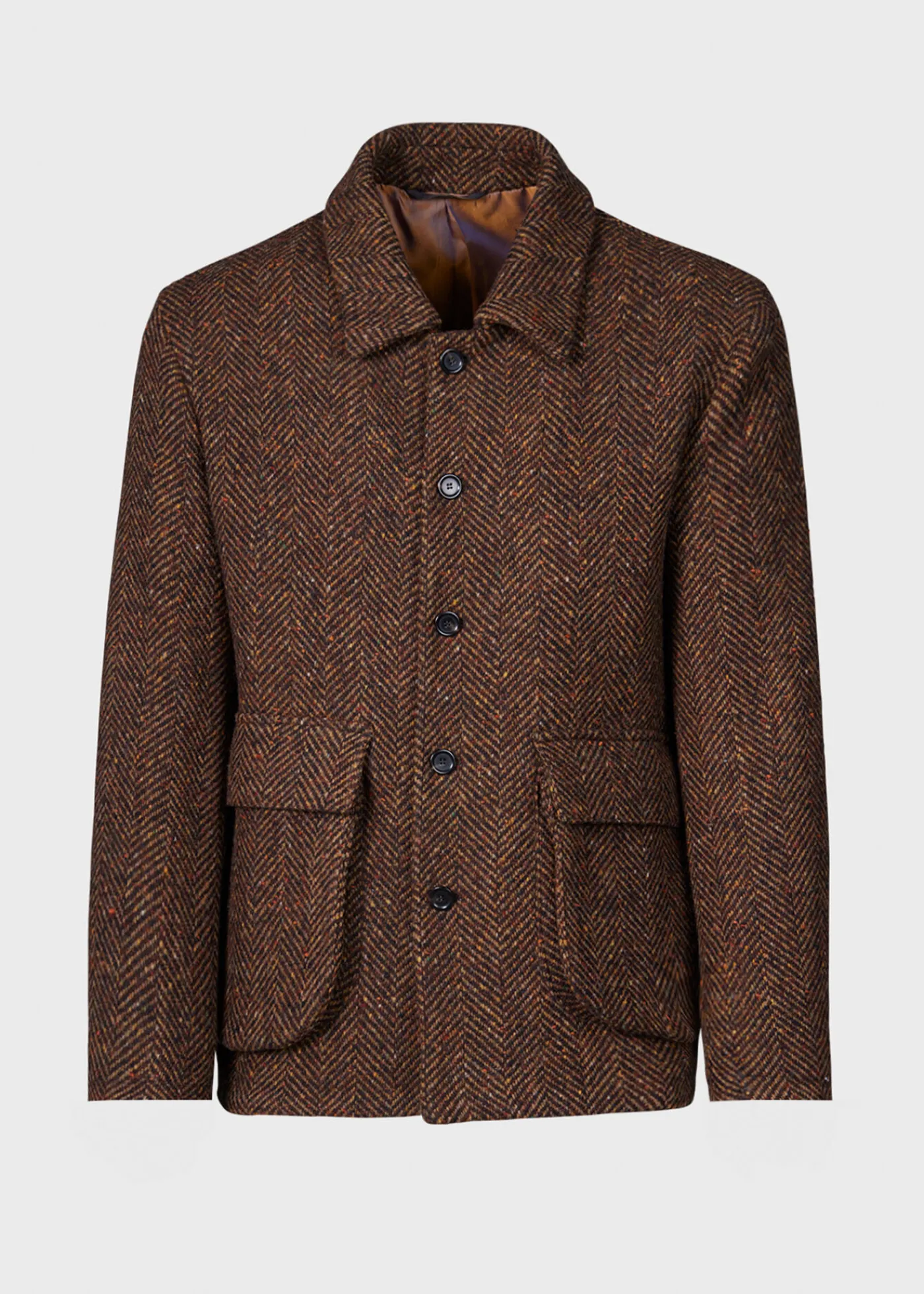 Paul Stuart Overcoats|Outerwear^ Tweed Chore Coat Brown