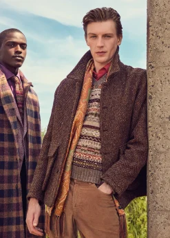 Paul Stuart Overcoats|Outerwear^ Tweed Chore Coat Brown
