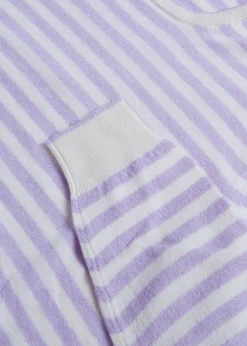Paul Stuart Sweaters^Cashmere & Linen Striped Crewneck Sweater Lavender/White