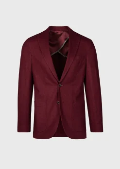 Paul Stuart The Cashmere Shop|Blazers & Jackets^Cashmere & Silk Knit Blazer Crimson