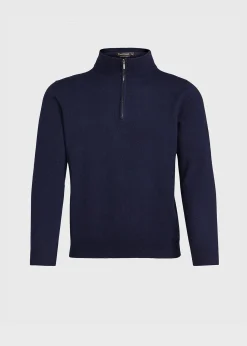 Paul Stuart The Cashmere Shop|Sweaters^Cashmere 1/4 Zip Sweater MARINE BLUE