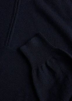 Paul Stuart The Cashmere Shop|Sweaters^Cashmere 1/4 Zip Sweater MARINE BLUE