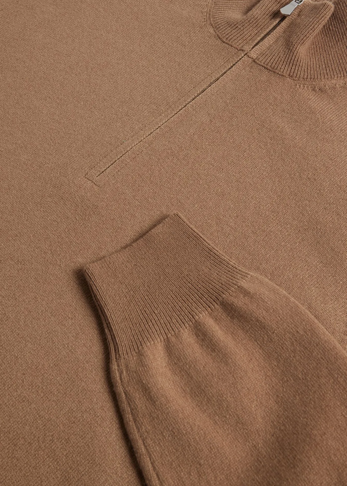 Paul Stuart Sweaters^Cashmere 1/4 Zip Sweater Camel