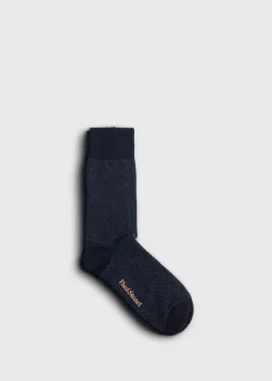 Paul Stuart Socks^Cashmere Blend Oxford Sock Black