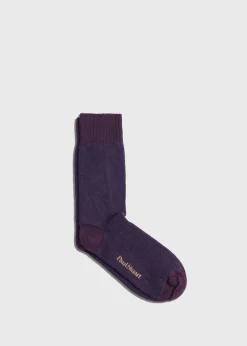 Paul Stuart Socks^Cashmere Blend Oxford Sock Purple