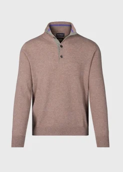 Paul Stuart The Cashmere Shop|Sweaters^Cashmere Button Mock Sweater Mink