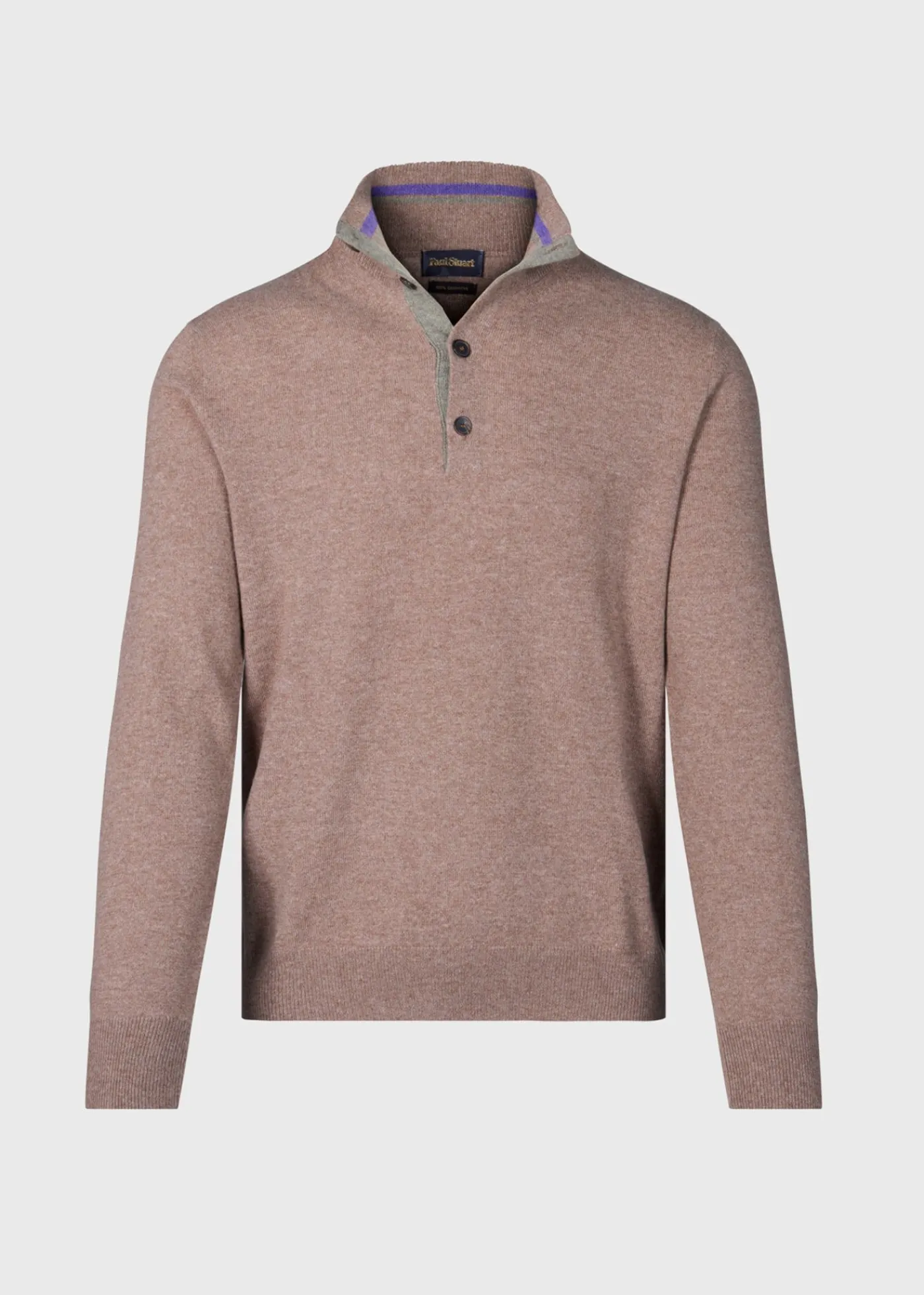 Paul Stuart The Cashmere Shop|Sweaters^Cashmere Button Mock Sweater Mink