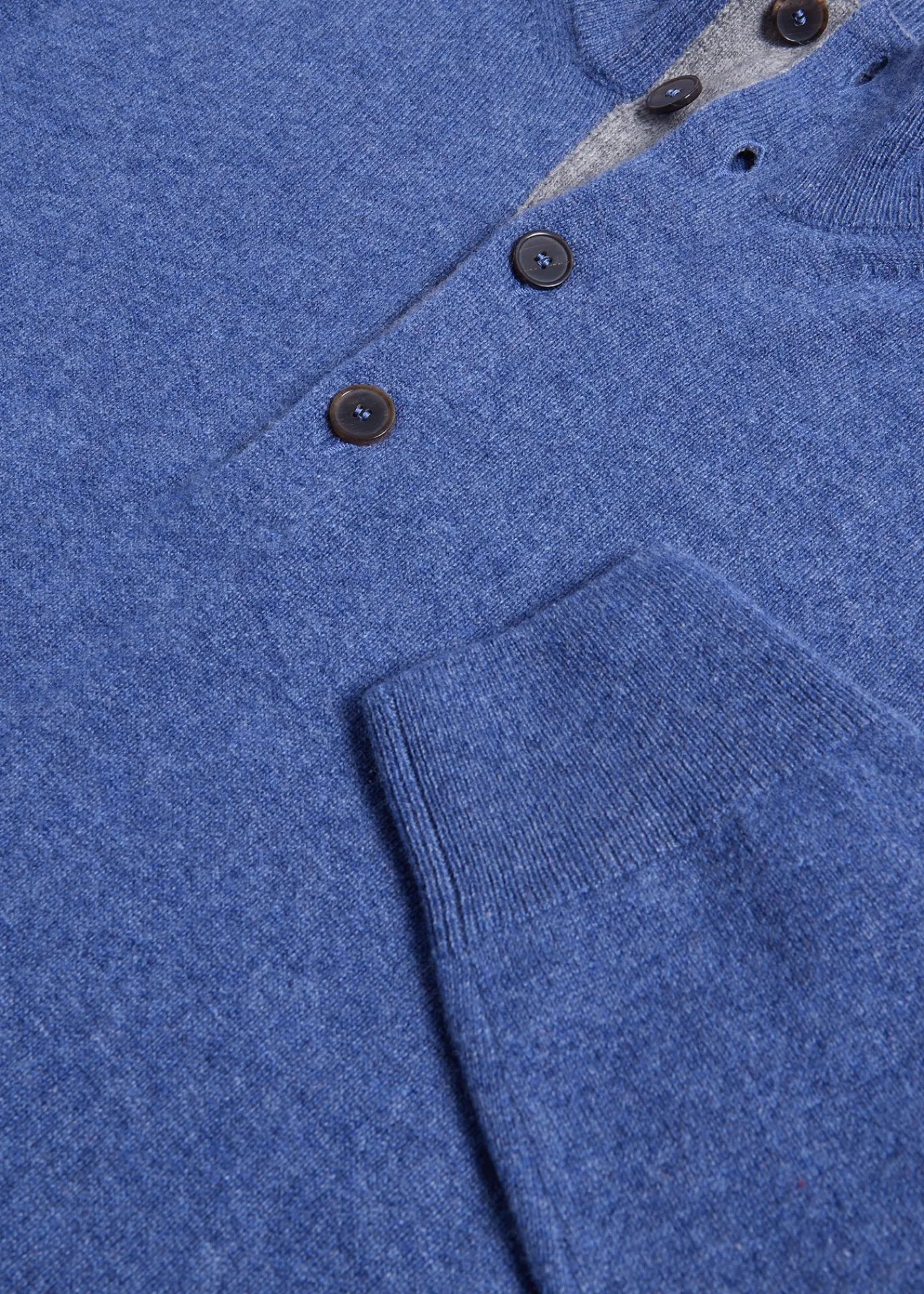 Paul Stuart The Cashmere Shop|Sweaters^Cashmere Button Mock Sweater Blue