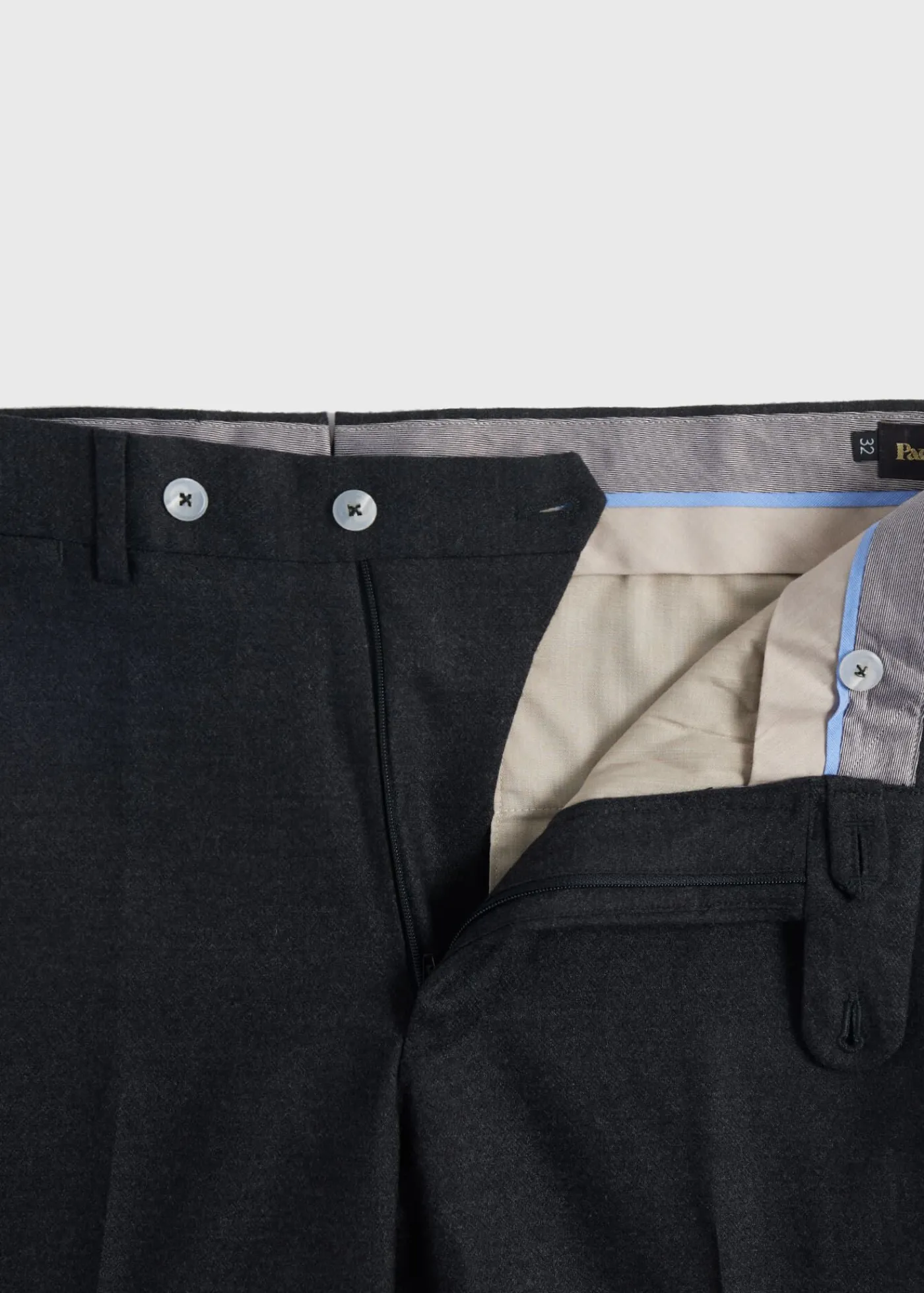 Paul Stuart Dress Pants|The Cashmere Shop^Cashmere Flannel Trouser Charcoal