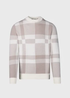 Paul Stuart The Cashmere Shop|Sweaters^Cashmere Jacquard Crewneck Sweater Light Grey