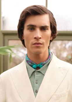 Paul Stuart The Cashmere Shop|Polos & T-Shirts^Cashmere Long Sleeve Polo Sage