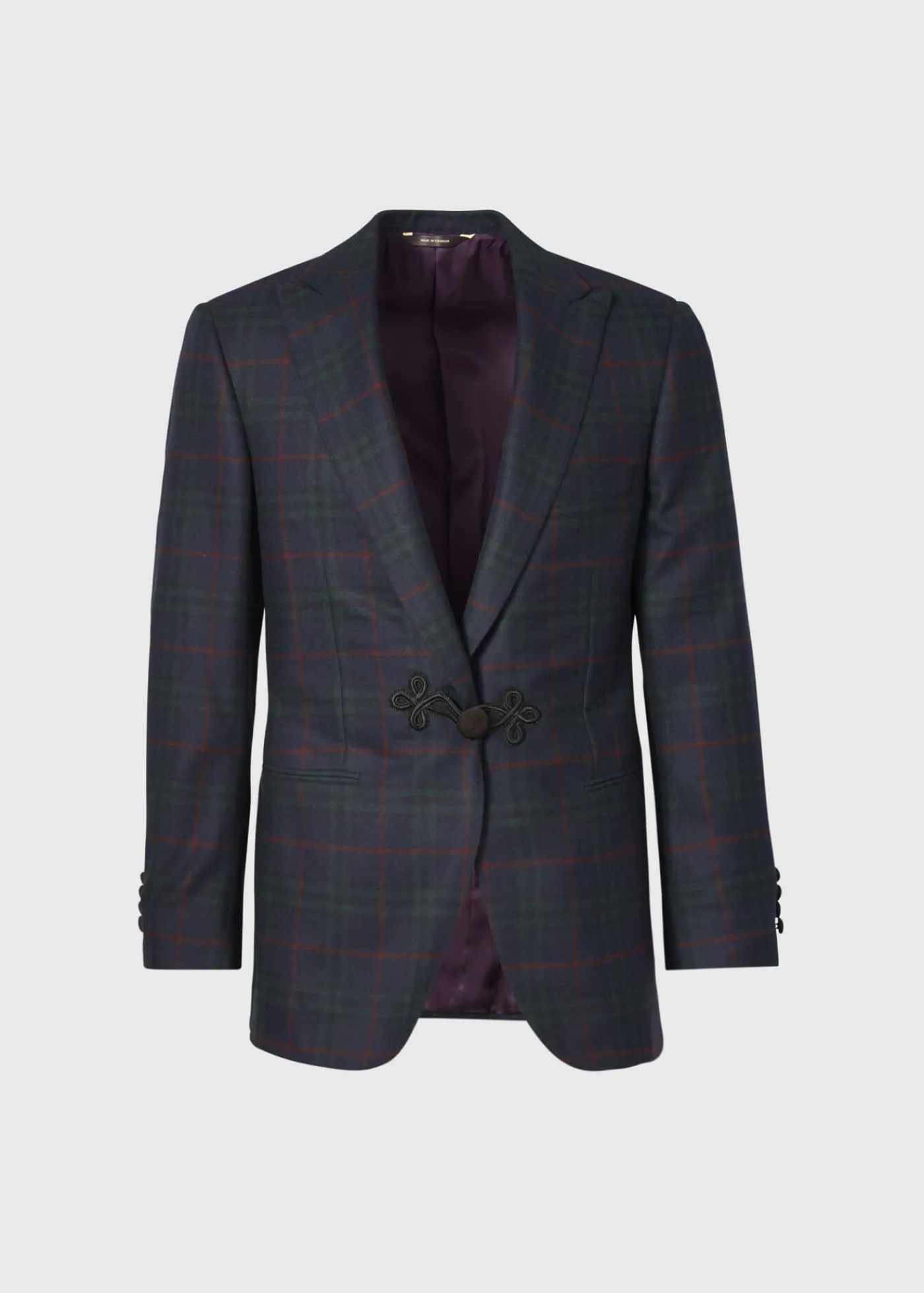 Paul Stuart Blazers & Jackets^Cashmere Plaid Dinner Jacket Bottle Green