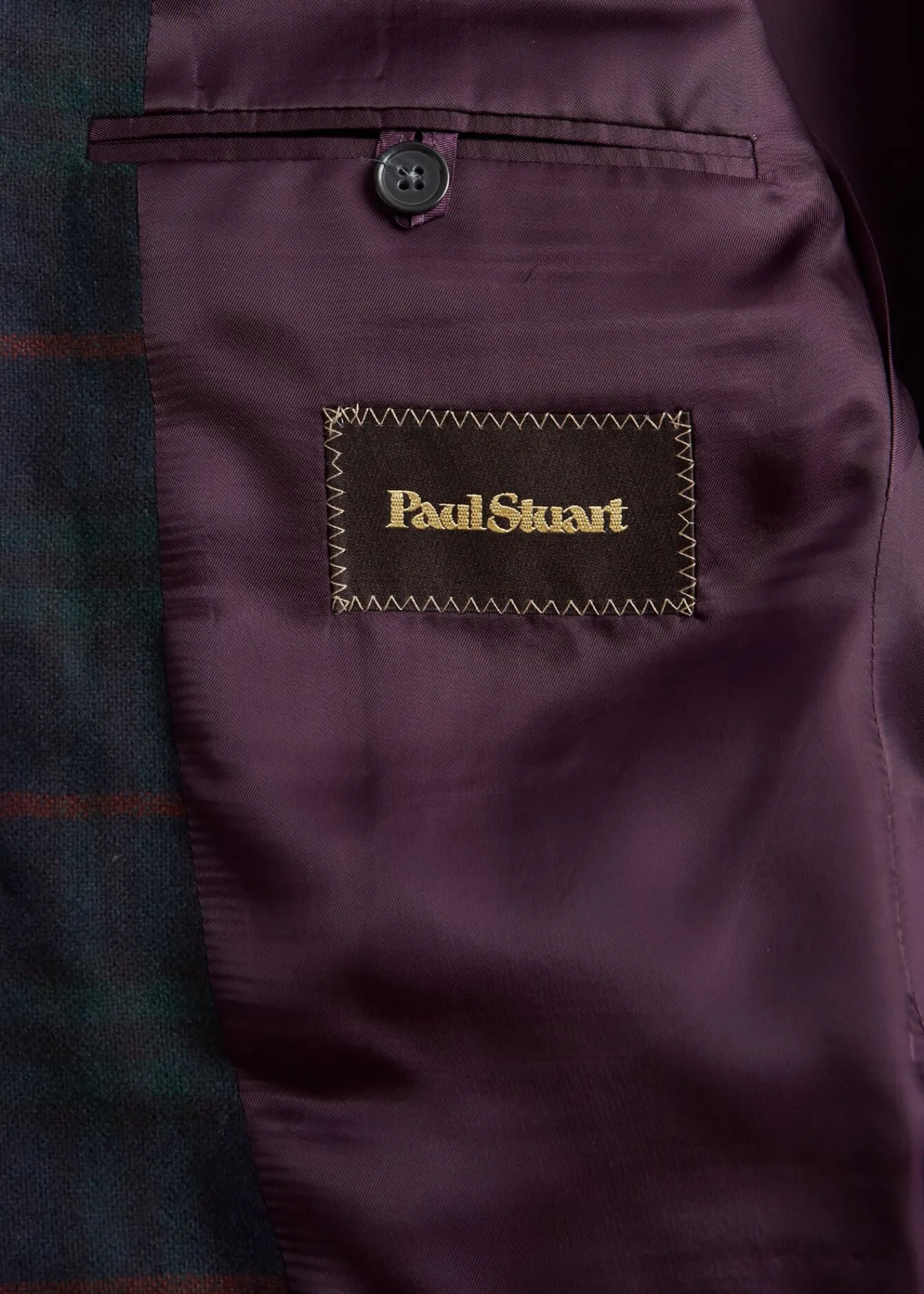 Paul Stuart Blazers & Jackets^Cashmere Plaid Dinner Jacket Bottle Green