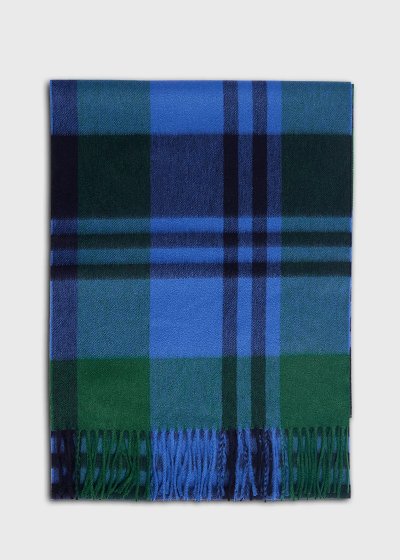 Paul Stuart Scarves, Hats, Gloves^Cashmere Plaid Extra Wide Scarf Green/Blue