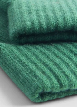 Paul Stuart Scarves, Hats, Gloves^Cashmere Plain Knit Glove Green